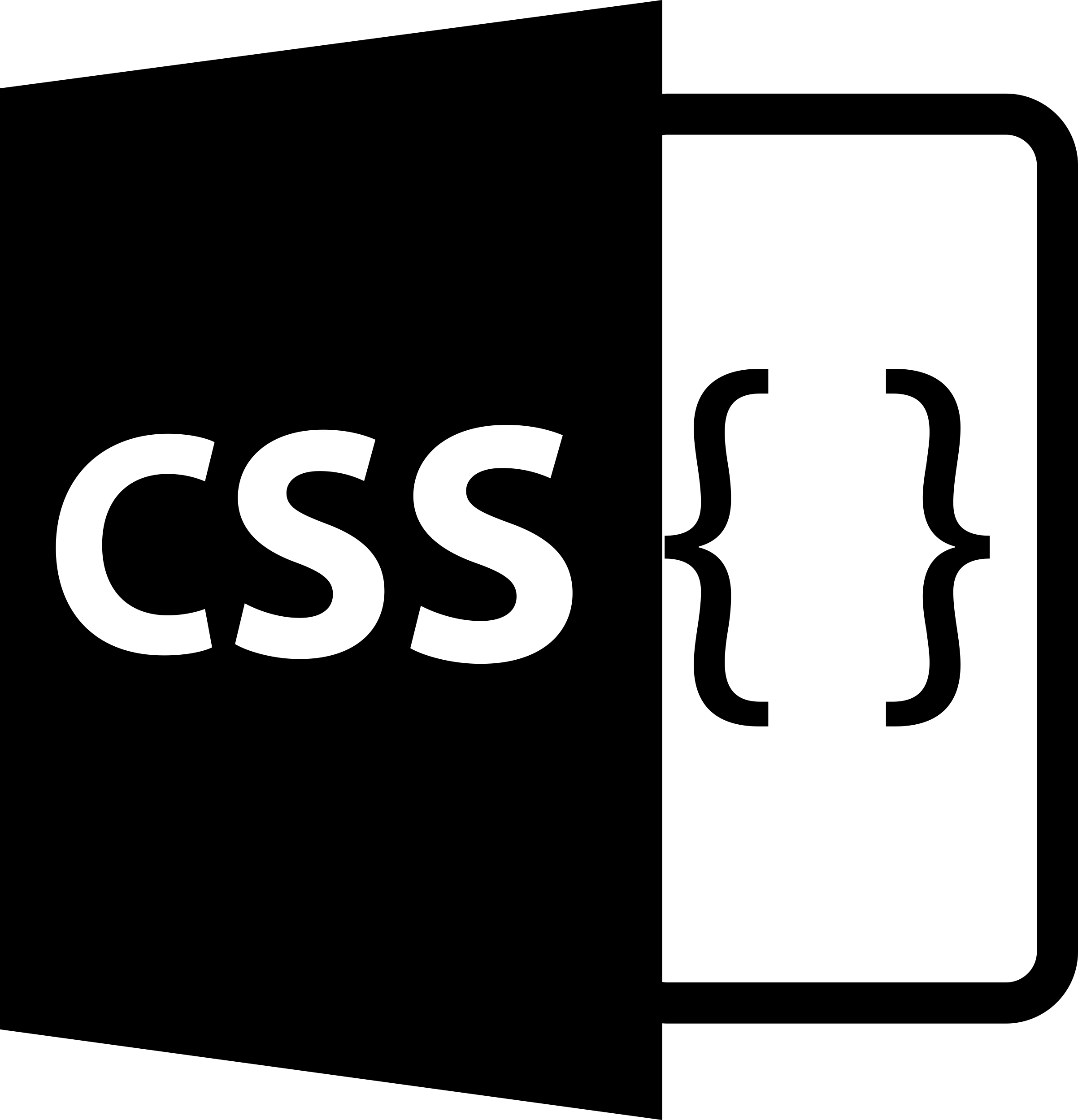 Css File Format With Brackets Stencil Svg Vector Free Vectors